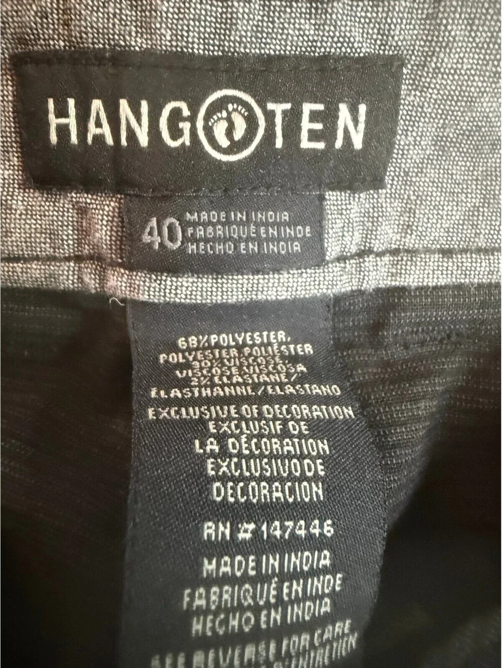 Hang Ten Men's Black Polyester Blend Shorts Size 40